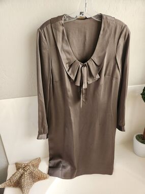 Brooks Brothers Chocolate Brown Silk dress Size 8